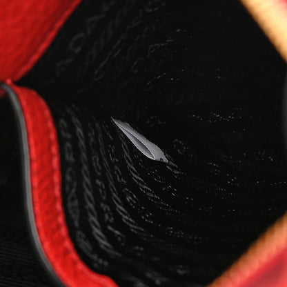 Prada Vitello Phenix Small Zippered Messenger Hobo Rosso 8 of 12