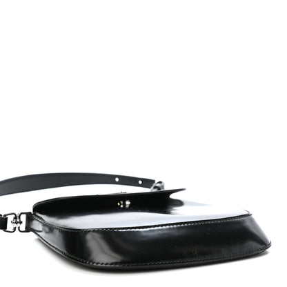 Prada Spazzolato Mini Cleo Flap Adjustable Strap Shoulder Bag Black 3 of 4