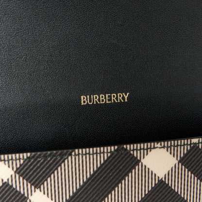 Burberry Check Chain Strap Wallet Black Calico 6 of 9