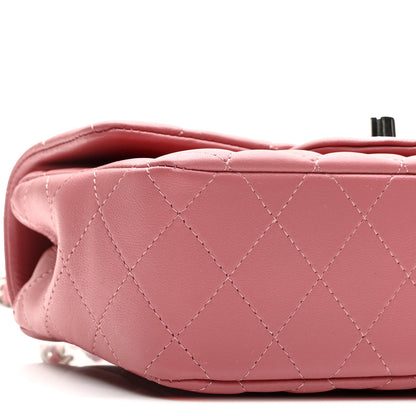 Chanel Lambskin Quilted Mini Rectangular Flap Pink 9 of 11