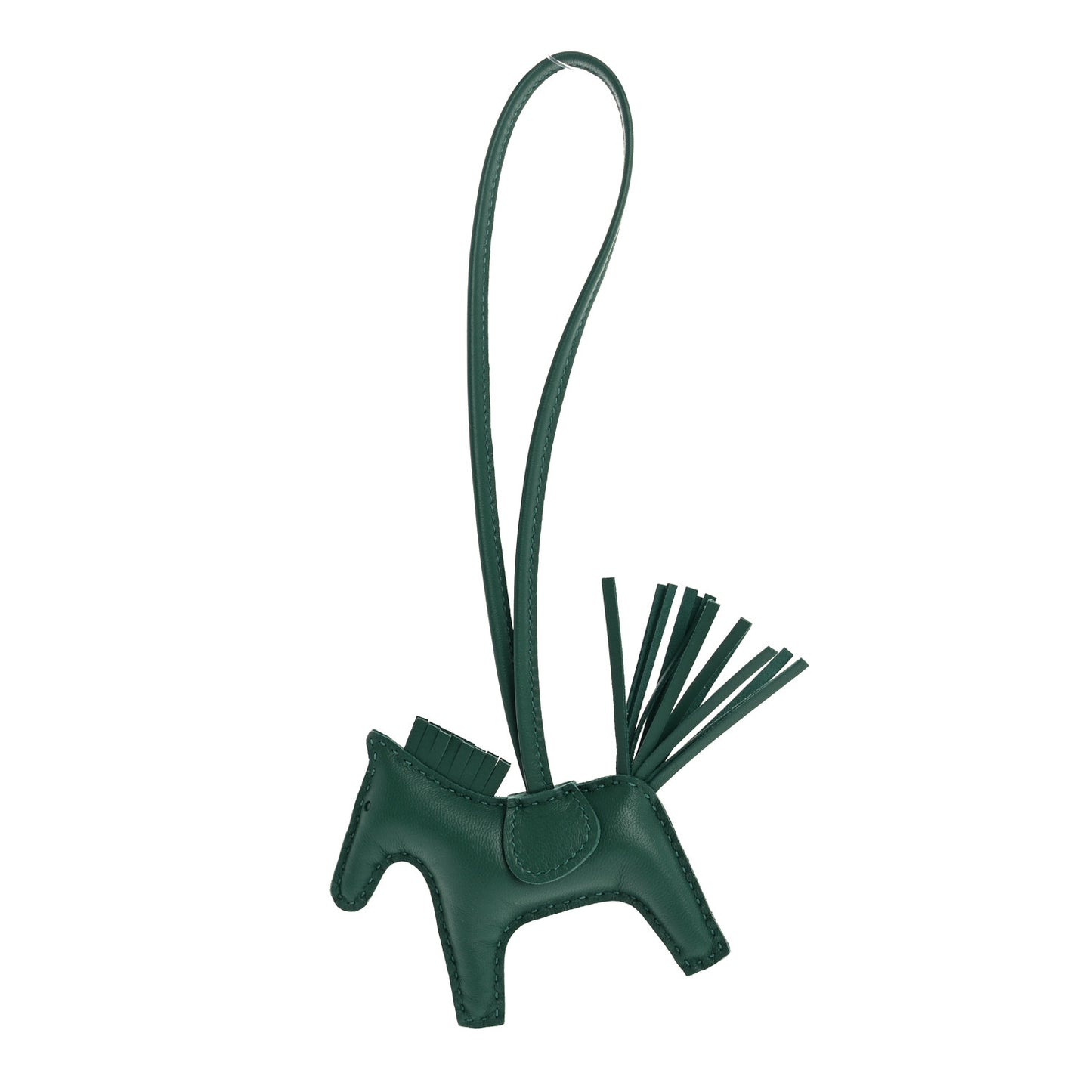 Milo Lambskin Grigri Rodeo Horse Bag Charm PM Vert Moyen