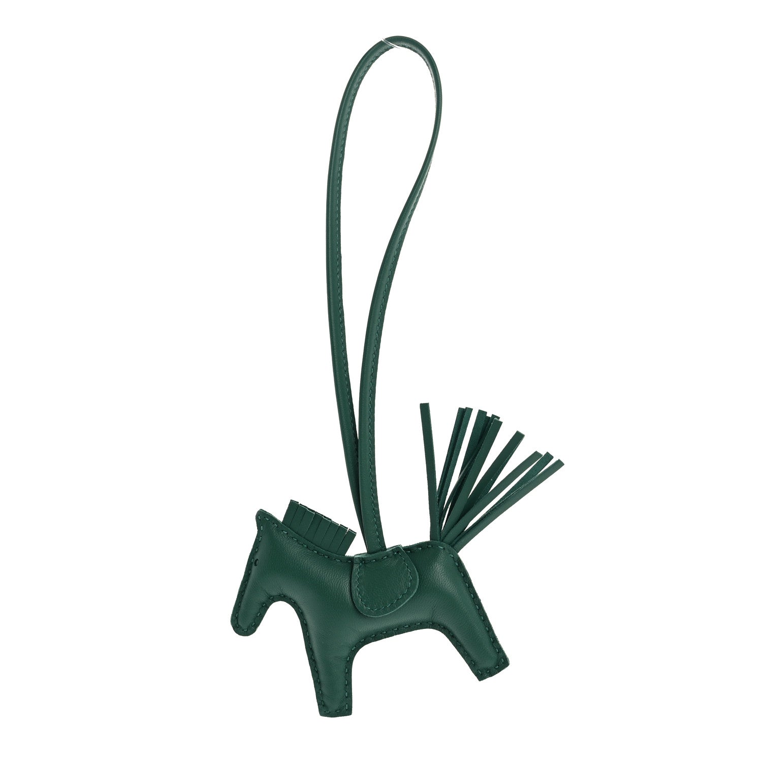Hermes Milo Lambskin Grigri Rodeo Horse Bag Charm PM Vert Moyen 1 of 6