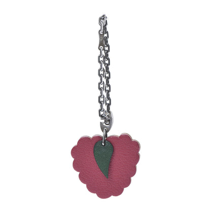 Hermes Chevre Raspberry Key Chain Bag Charm Framboise 1 of 4
