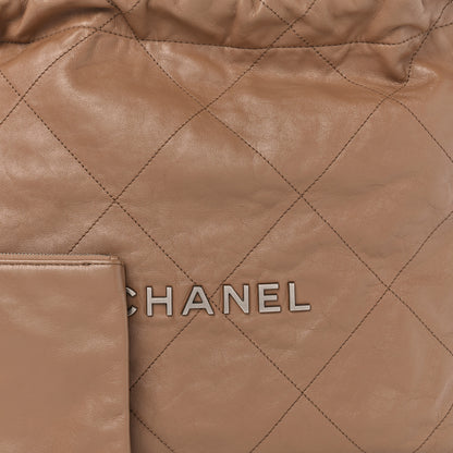 Chanel Shiny Calfskin Quilted Small Chanel 22 Beige 9 of 11