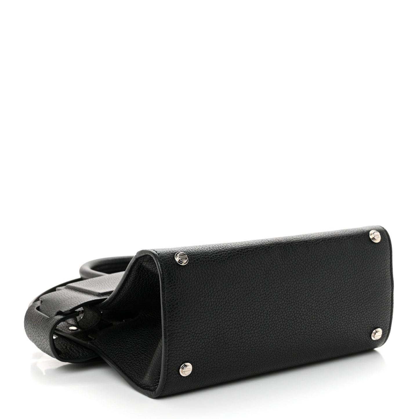 Grained Calfskin Mini Horizon Satchel Black