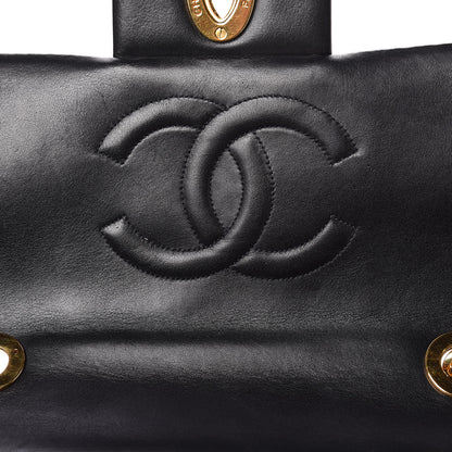 Chanel Lambskin Quilted XL Jumbo Single Flap Black 11 of 12