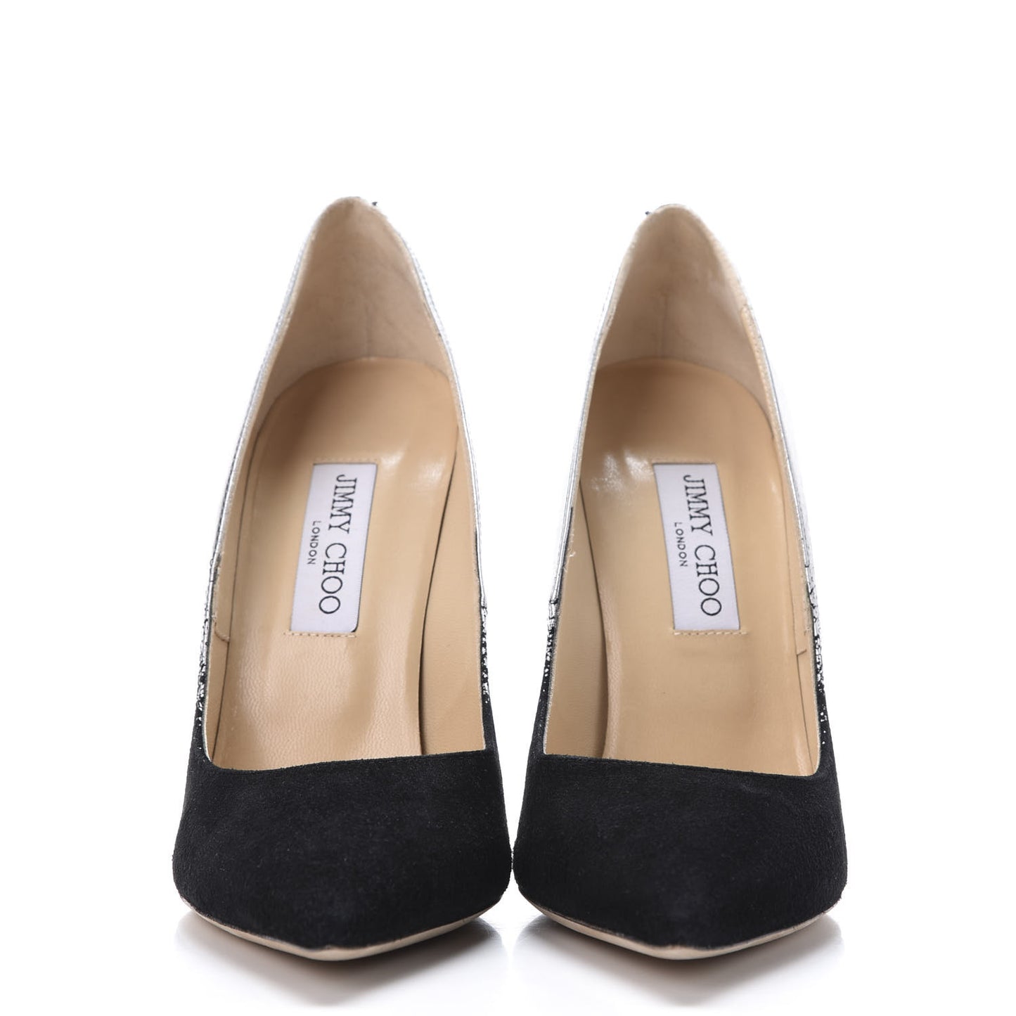 Suede Metallic Leather Degrade Anouk Pumps 40 Silver Black