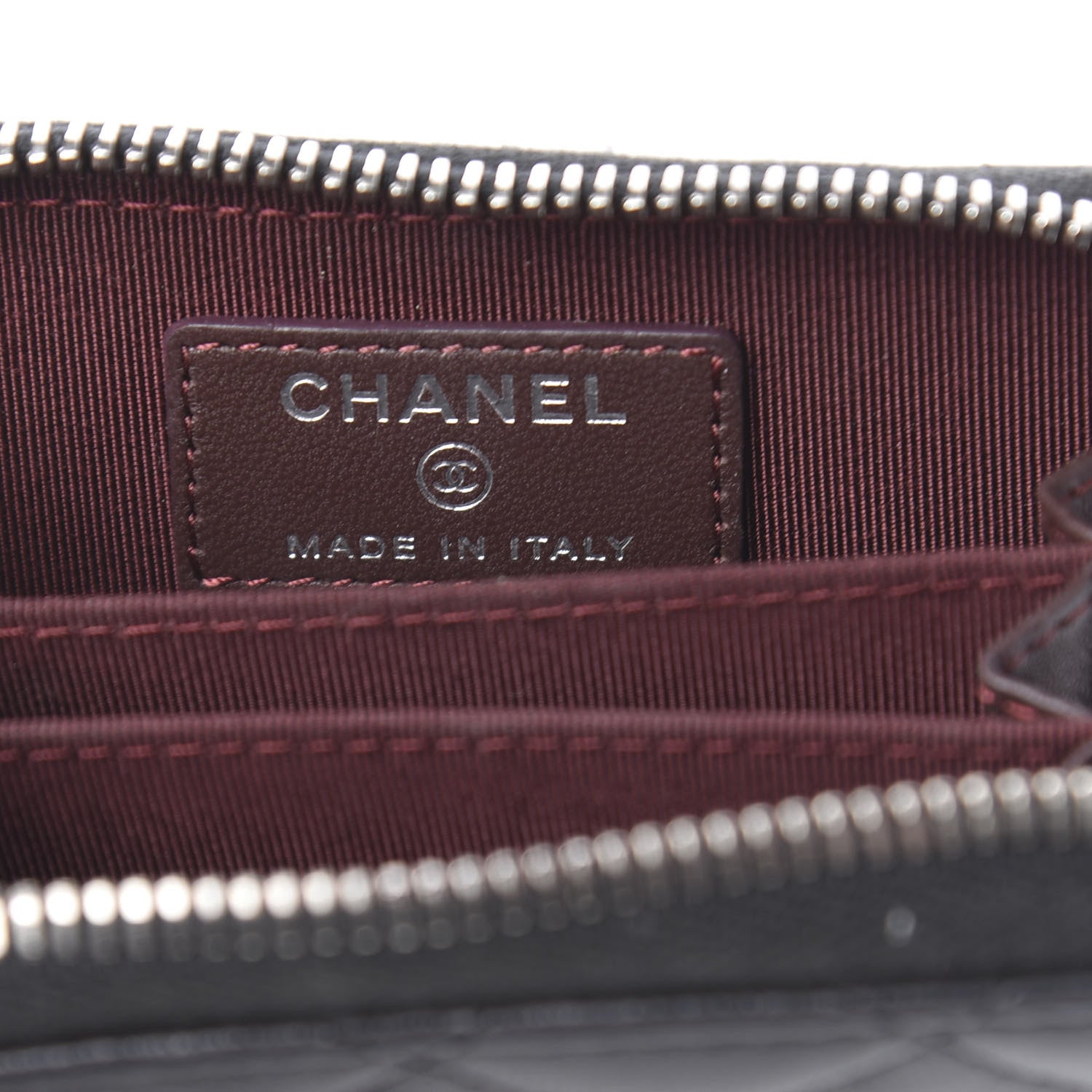 Chanel Lambskin Quilted Zip Coin Purse Black 6 of 8