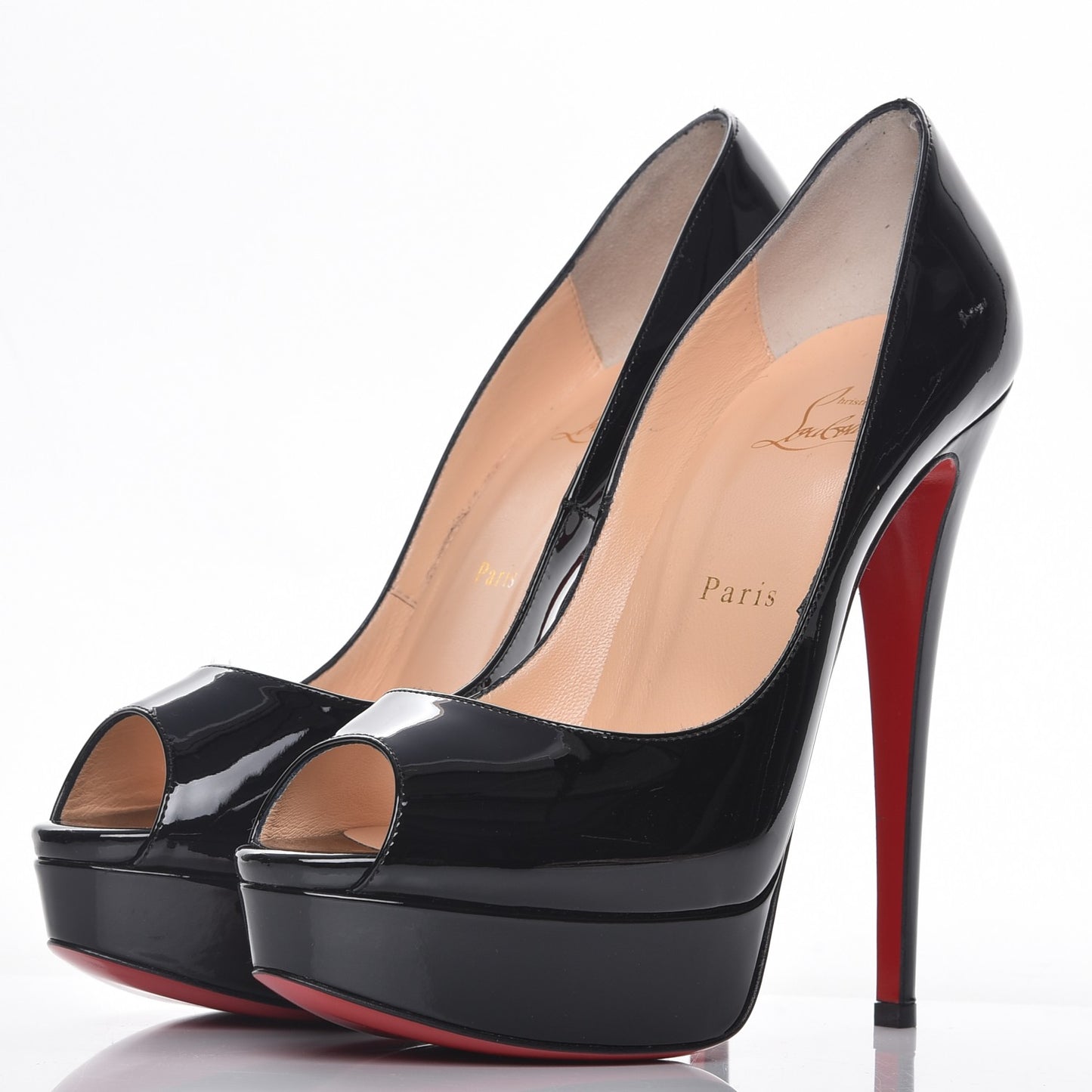 Patent Lady Peep 150 Pumps 39 Black