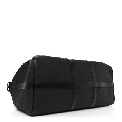 Louis Vuitton Taurillon Monogram Keepall Bandouliere 50 Black 3 of 8