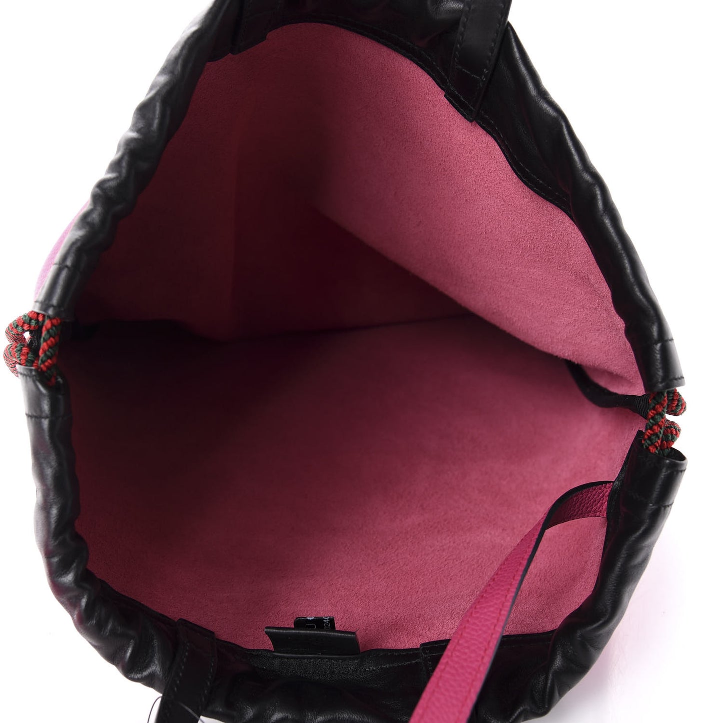 Grained Calfskin Logo Drawstring Backpack Box Pink Green Black