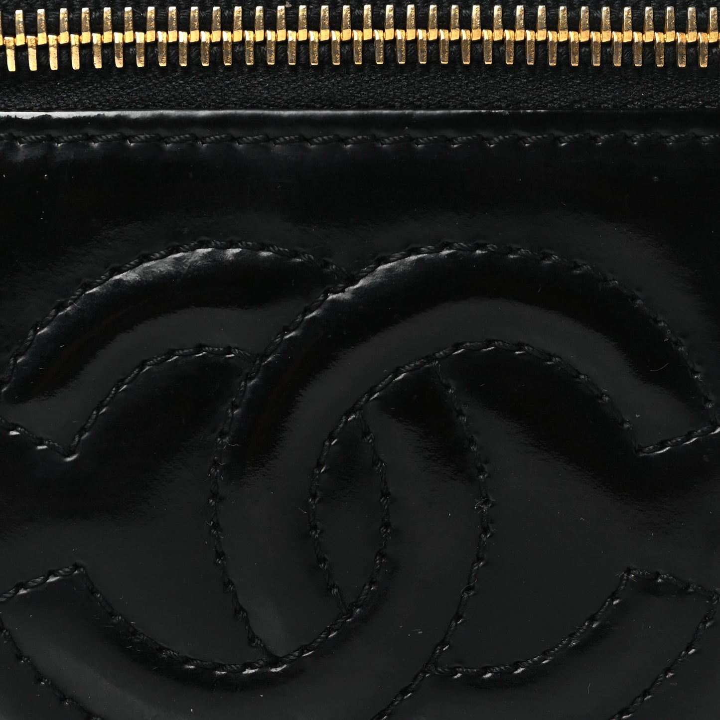 Patent Vanity Cosmetic Case Black Black