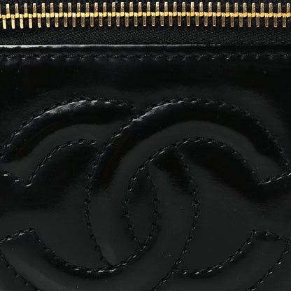 Chanel Patent Vanity Cosmetic Case Black Black 8 of 9