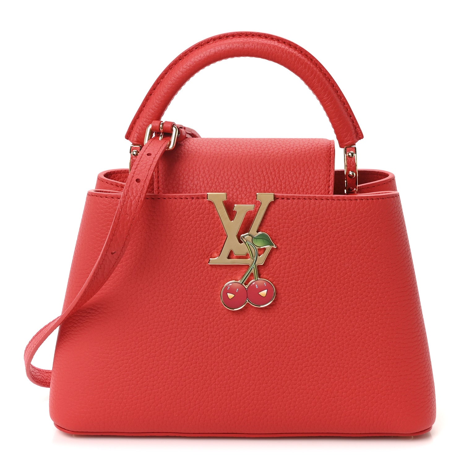 Louis Vuitton LV X TM Taurillon Cerises Capucines BB Rouge 1 of 10