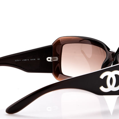 Chanel Mother of Pearl CC Sunglasses 5076-H Brown 4 of 8