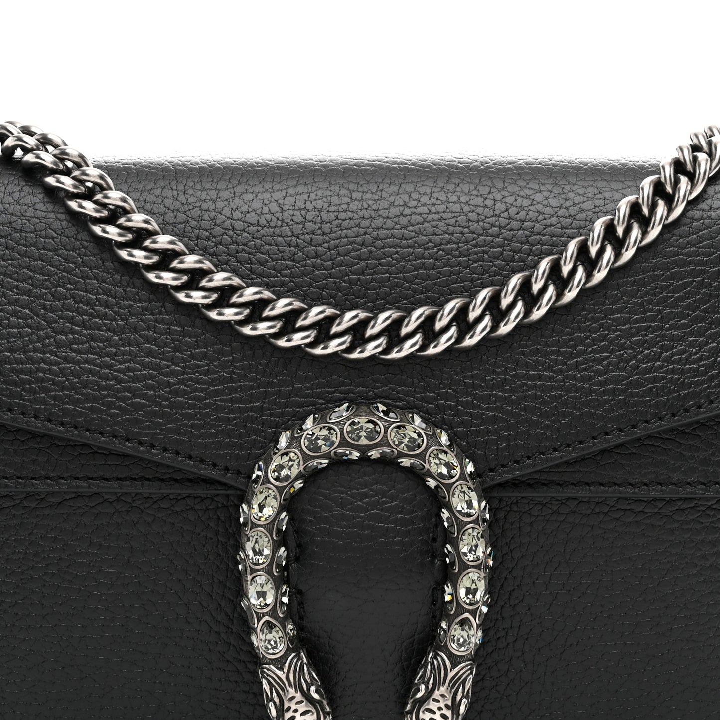 Pebbled Calfskin Small Dionysus Shoulder Bag Black