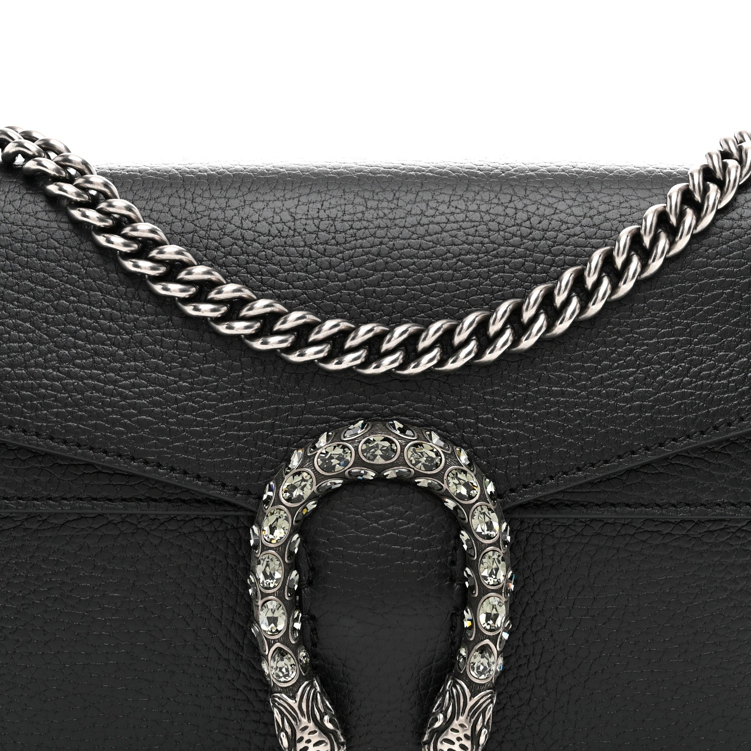 Gucci Pebbled Calfskin Small Dionysus Shoulder Bag Black 8 of 10