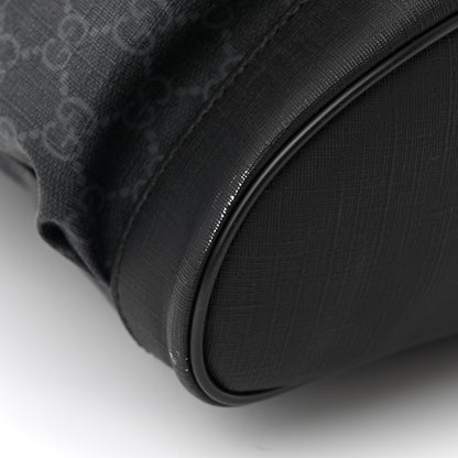 Gucci Soft GG Supreme Monogram Calfskin Web Double Buckle Backpack Black 11 of 11