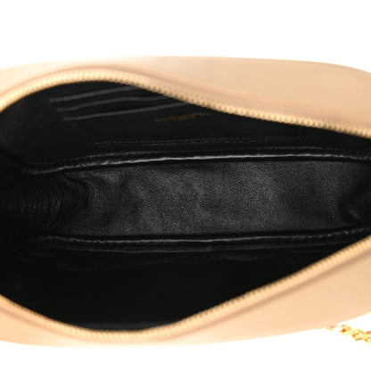 Saint Laurent Grain De Poudre Matelasse Monogram Mini Lou Camera Bag Dark Beige 5 of 11