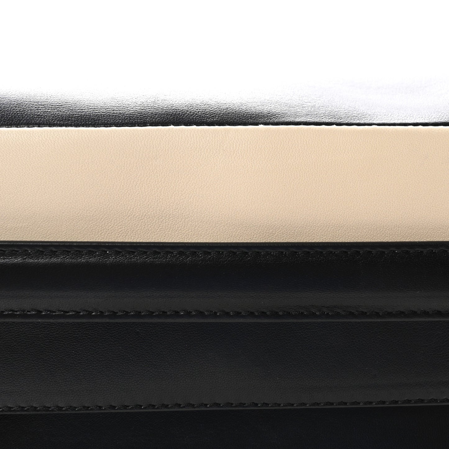 Vitello Striped Medium My Rockstud Frame Bag Black Light Ivory