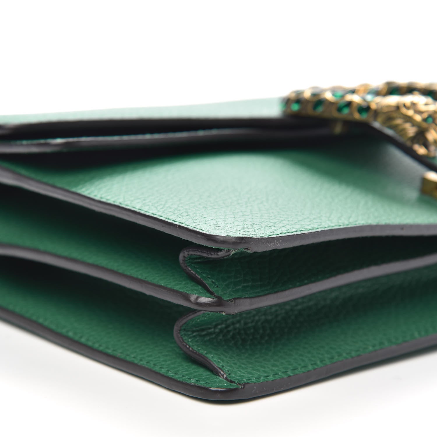 Gucci Pebbled Calfskin Small Dionysus Shoulder Bag Emerald 9 of 10