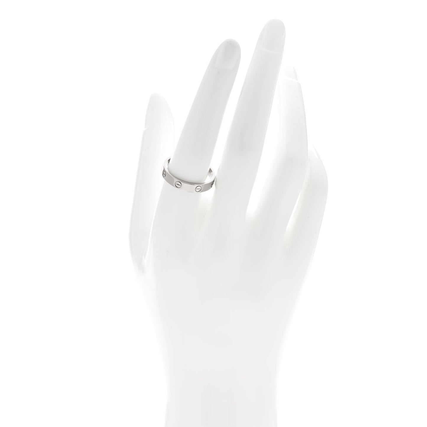 18K White Gold 4mm LOVE Wedding Band Ring 59 8.75