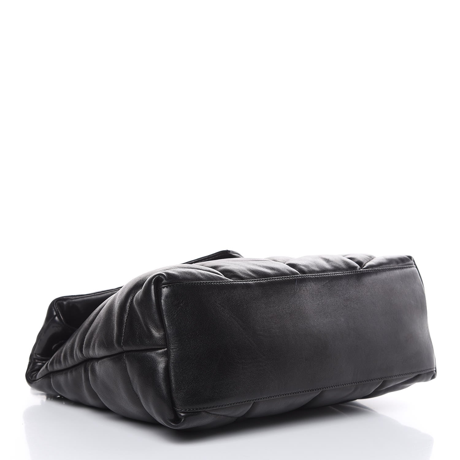 Saint Laurent Lambskin Quilted Medium Loulou Puffer Monogram Chain Satchel Black 4 of 17