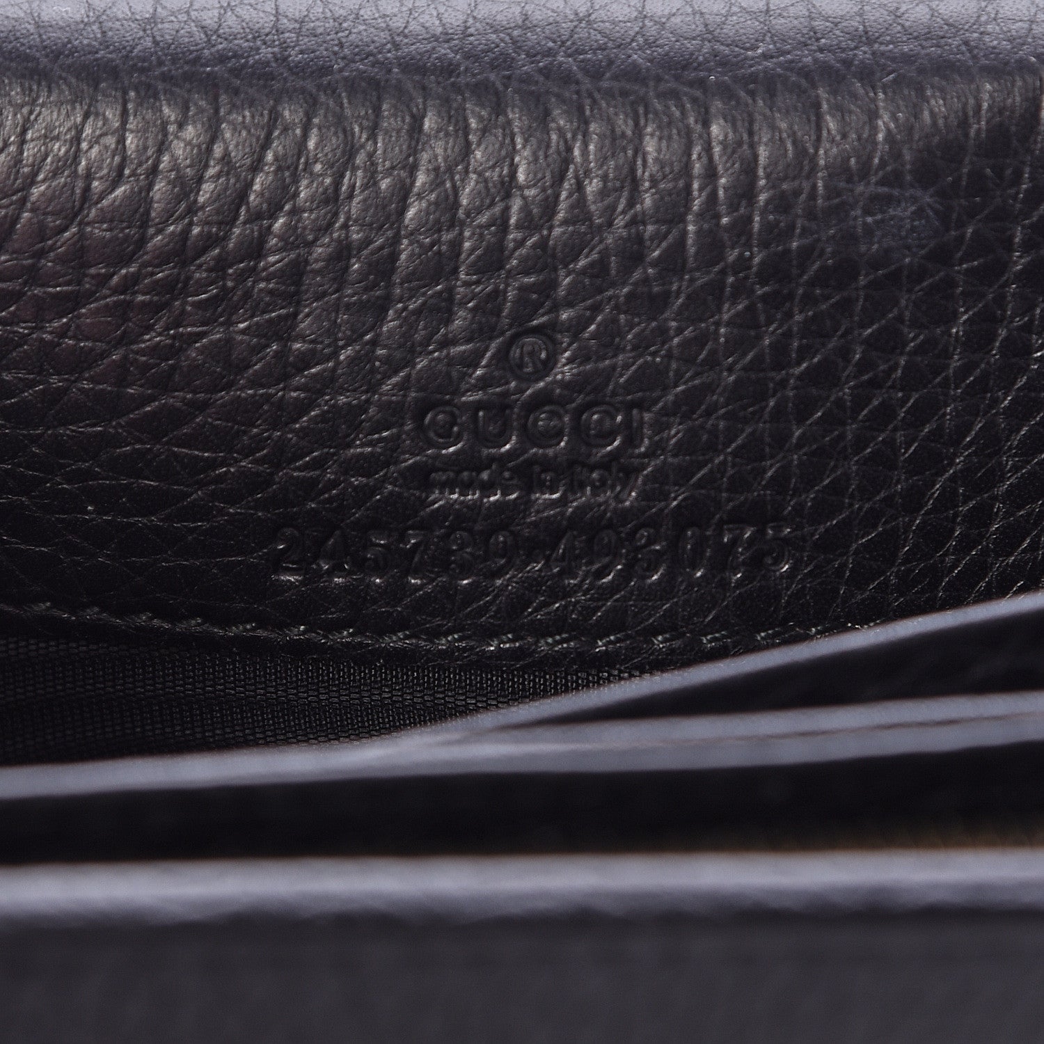 Gucci Calfskin 1973 Continental Clutch Wallet Black 6 of 6