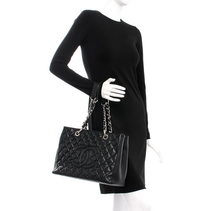 Chanel Caviar Quilted Grand Shopping Tote GST Black 2 of 8