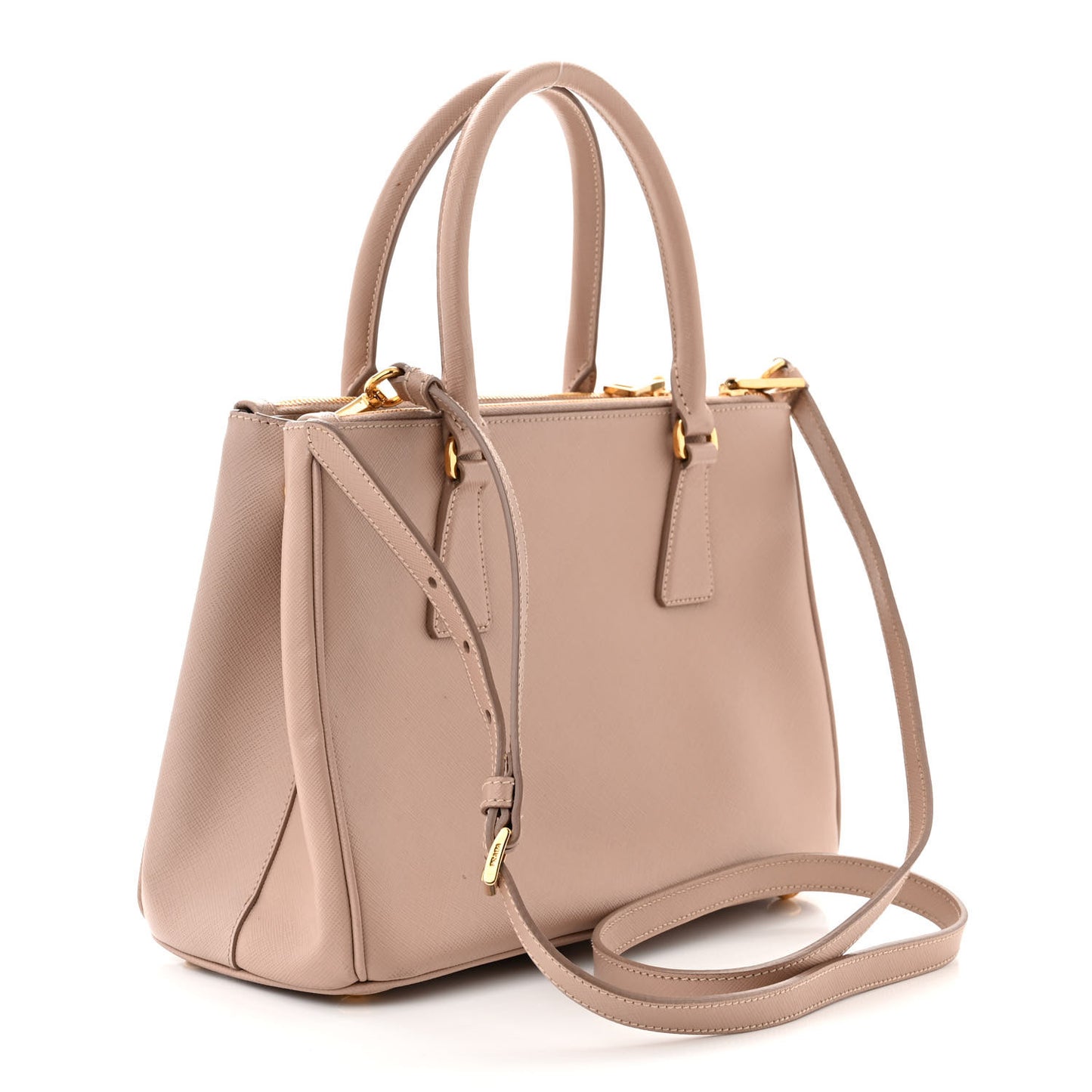 Saffiano Lux Small Galleria Double Zip Tote Cammeo