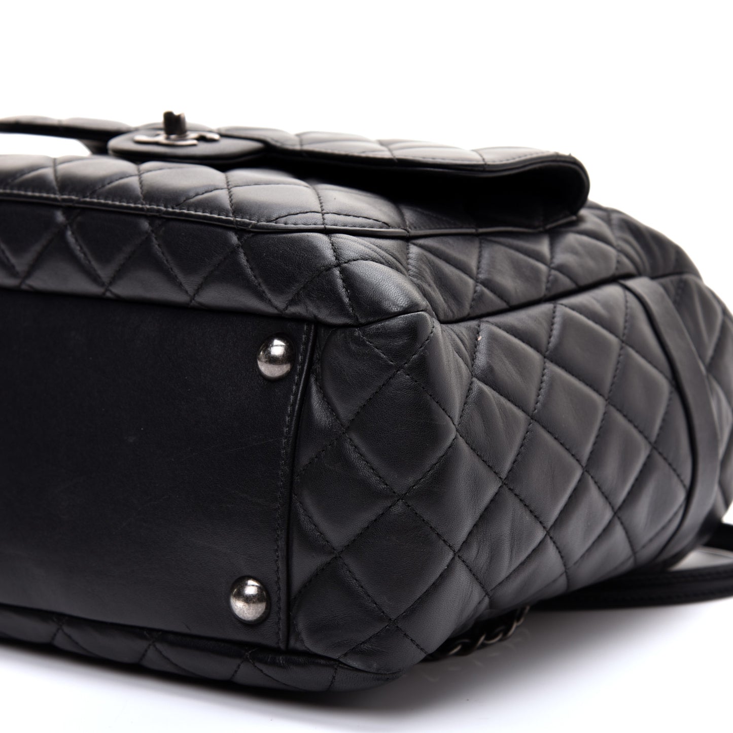 Lambskin Quilted Hobo Black