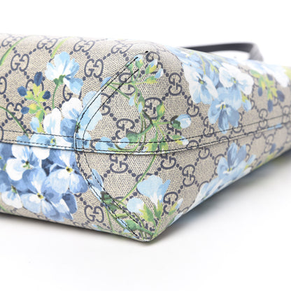 Gucci GG Supreme Monogram Blooms Medium Reversible Tote Beige Blue Navy 11 of 14