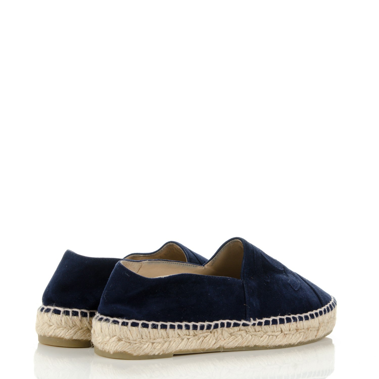 Chanel Suede CC Espadrilles 36 Navy Blue 4 of 8