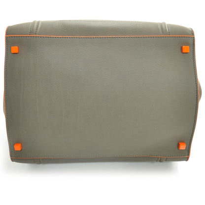 Celine Smooth Calfskin Large Phantom Luggage Grey Orange 4 of 9