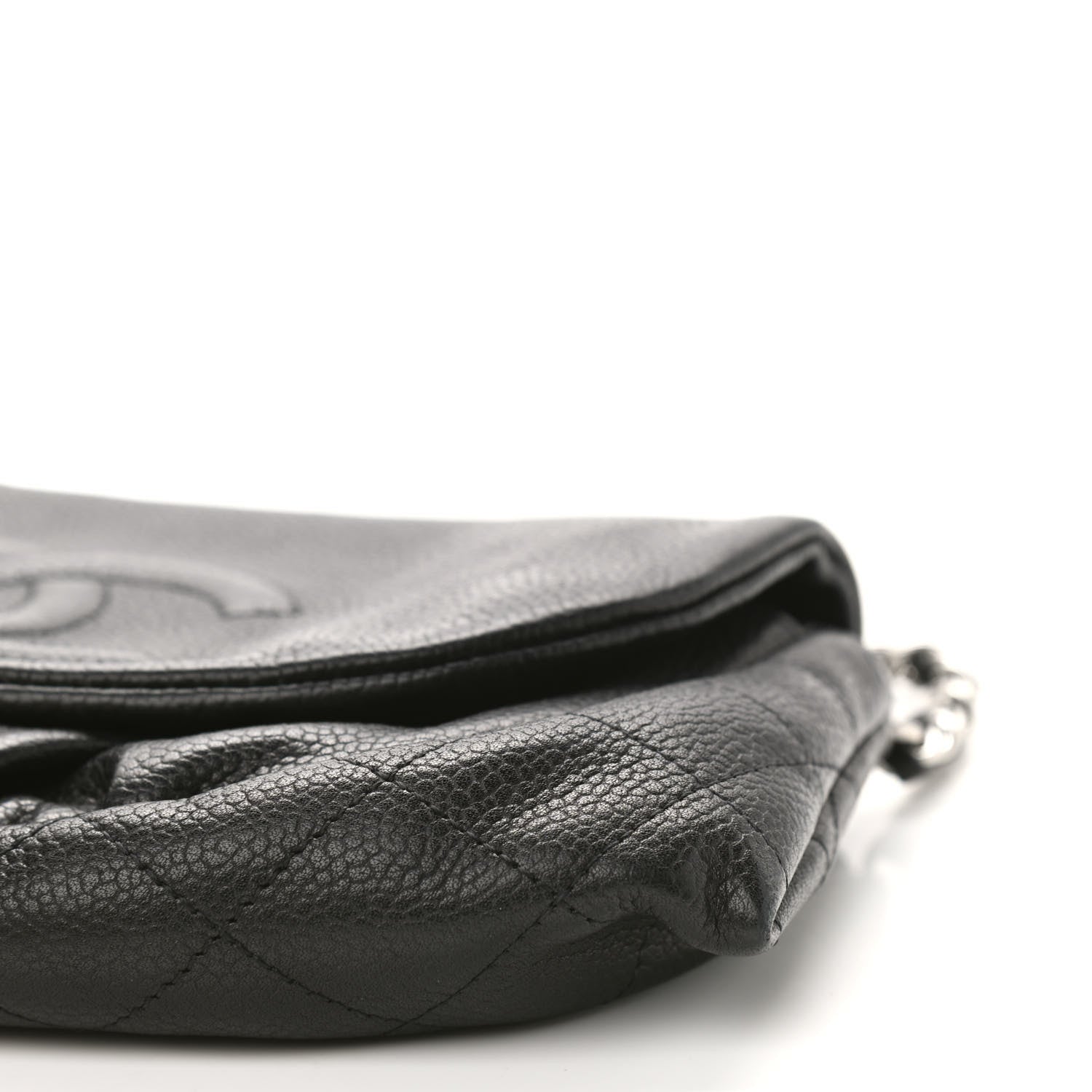 Chanel Caviar Half Moon Wallet On Chain WOC Black 10 of 10