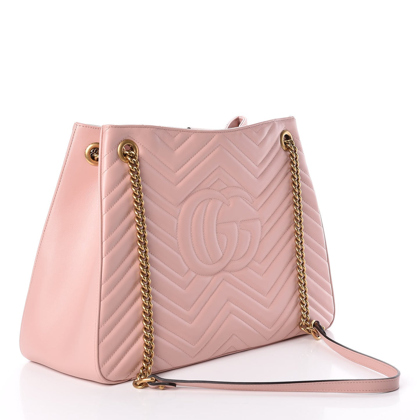 Calfskin Matelasse Medium GG Marmont Shoulder Tote Bag Perfect Pink