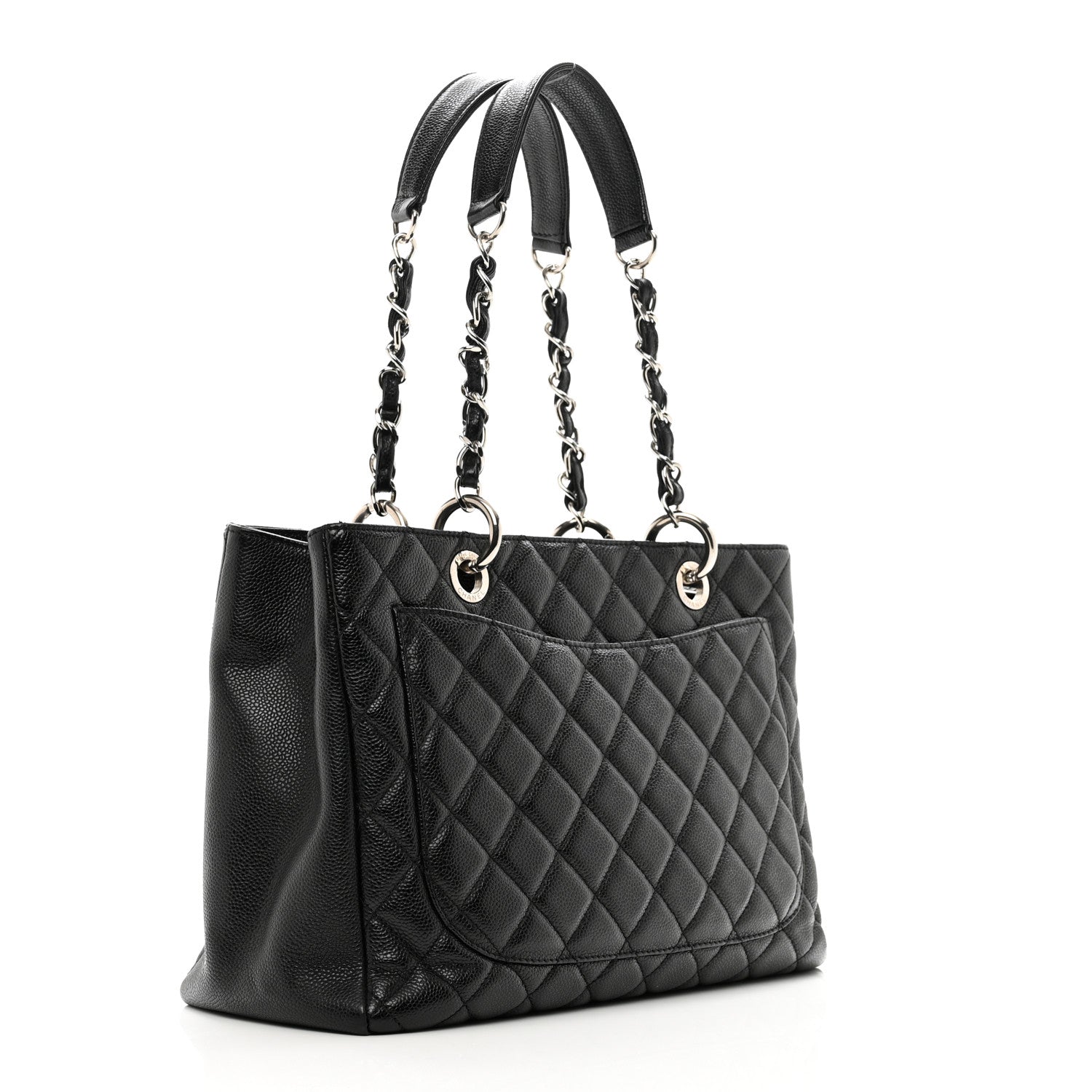 Chanel Caviar Quilted Grand Shopping Tote GST Black 3 of 10