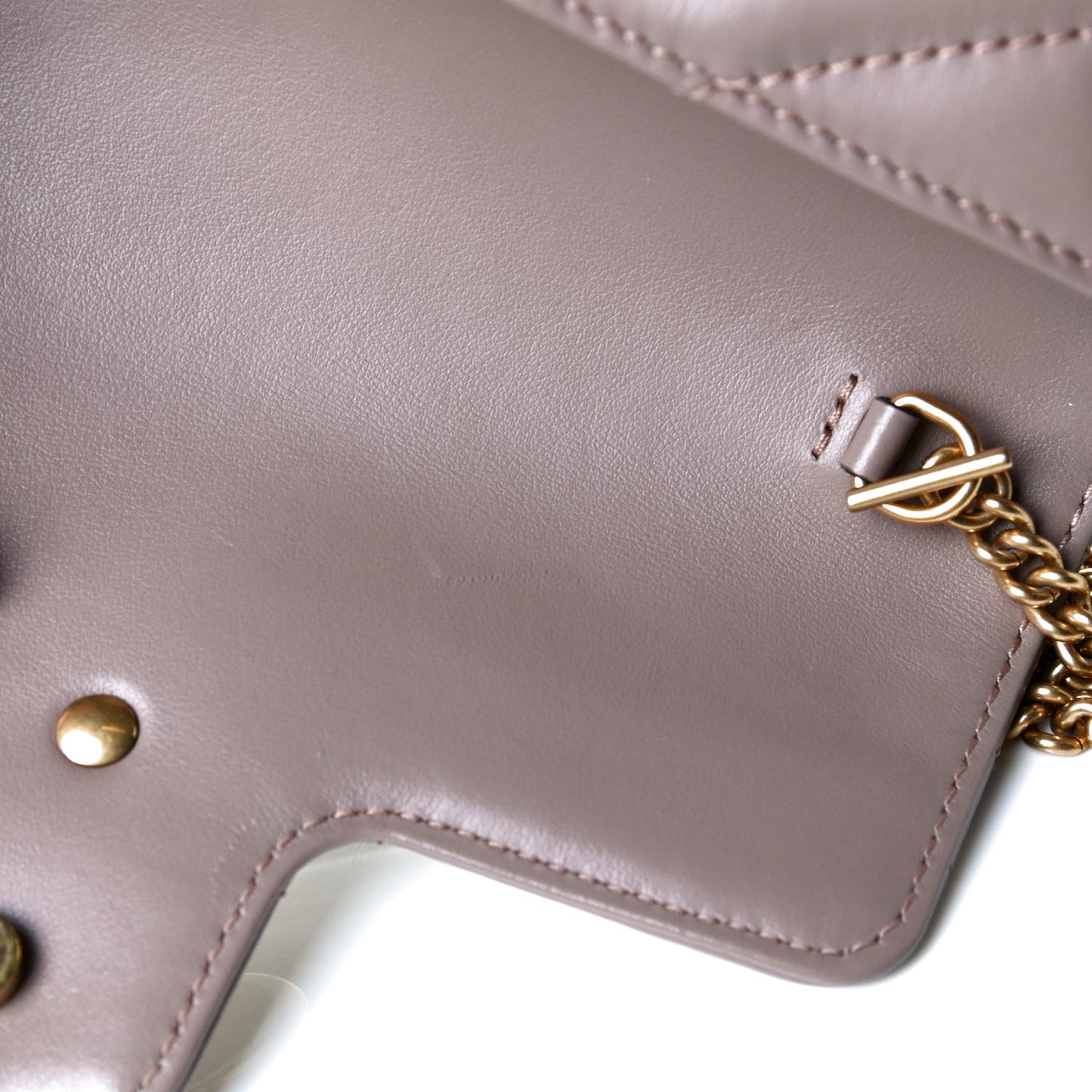 Calfskin Matelasse Super Mini GG Marmont Shoulder Bag Porcelain Rose