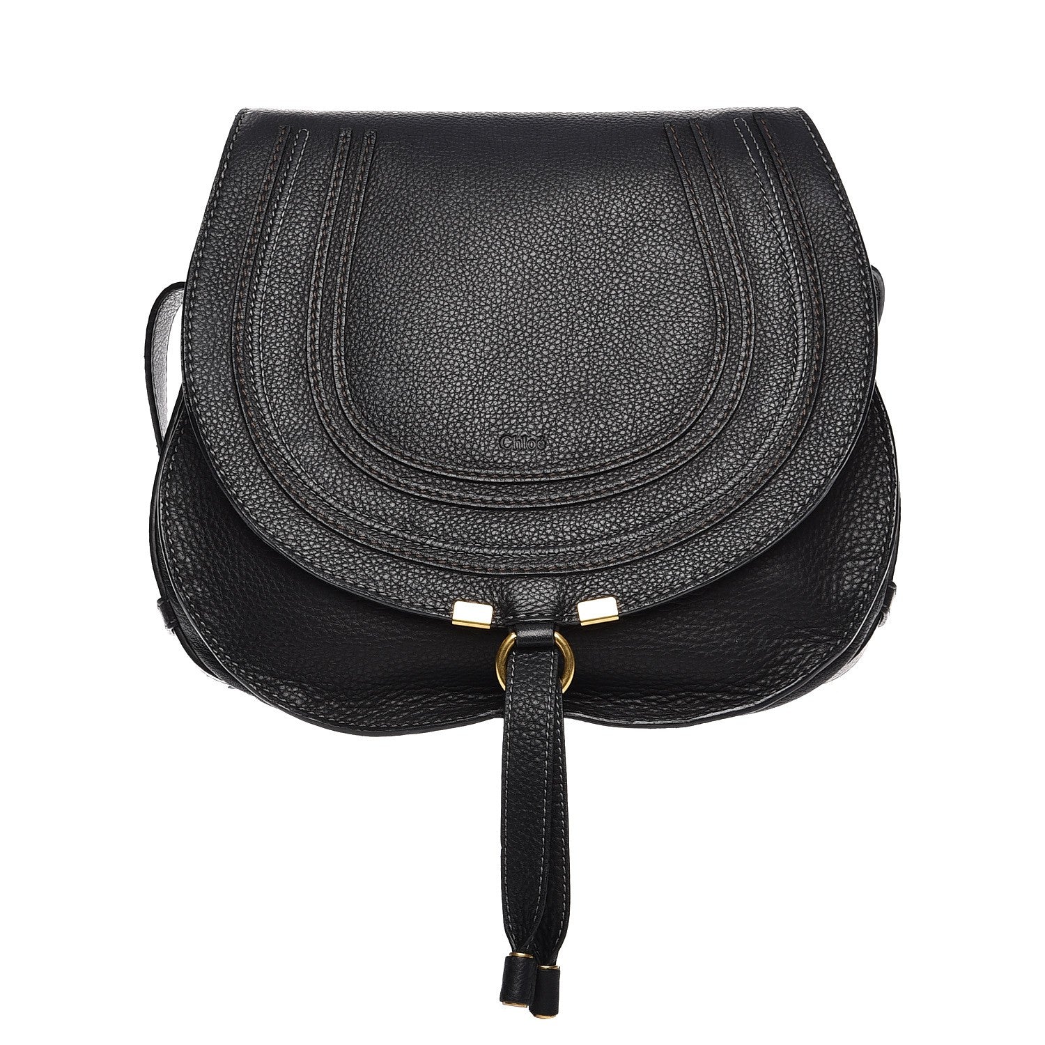 Chloe Calfskin Medium Marcie Round Crossbody Bag Black 1 of 14