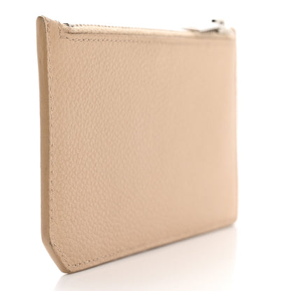 Saint Laurent Grained Calfskin 5 Fragments Zip Pouch Card Holder Nude Powder 3 of 10
