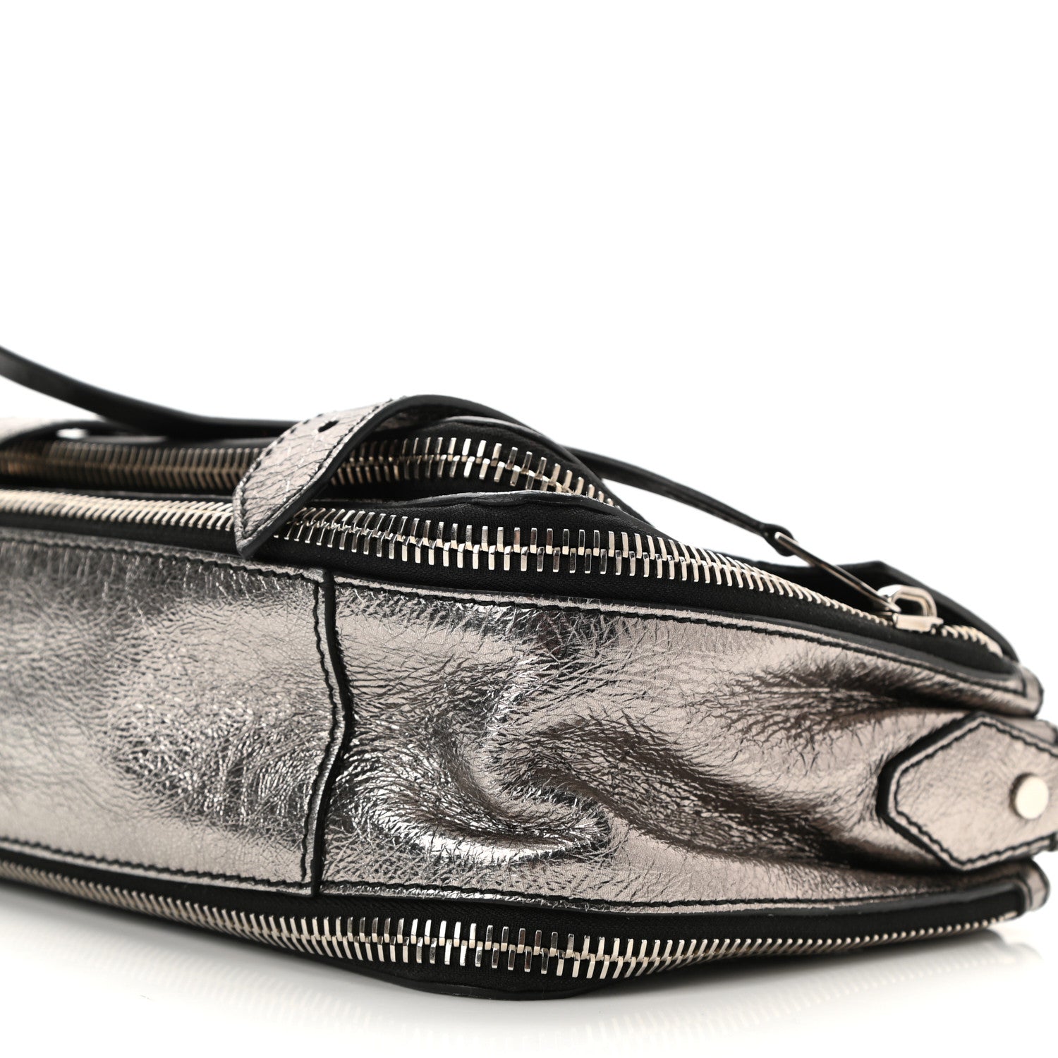 Proenza Schouler Metallic Lambskin Tiny PS1 Satchel Silver 11 of 11