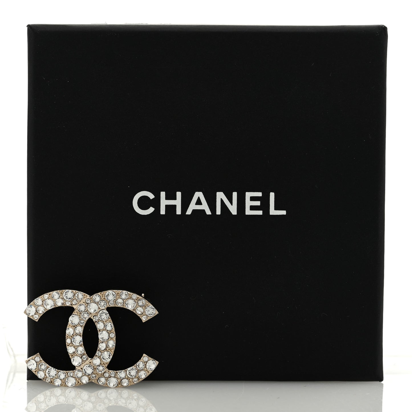 Crystal Palais Garnier CC Brooch Gold