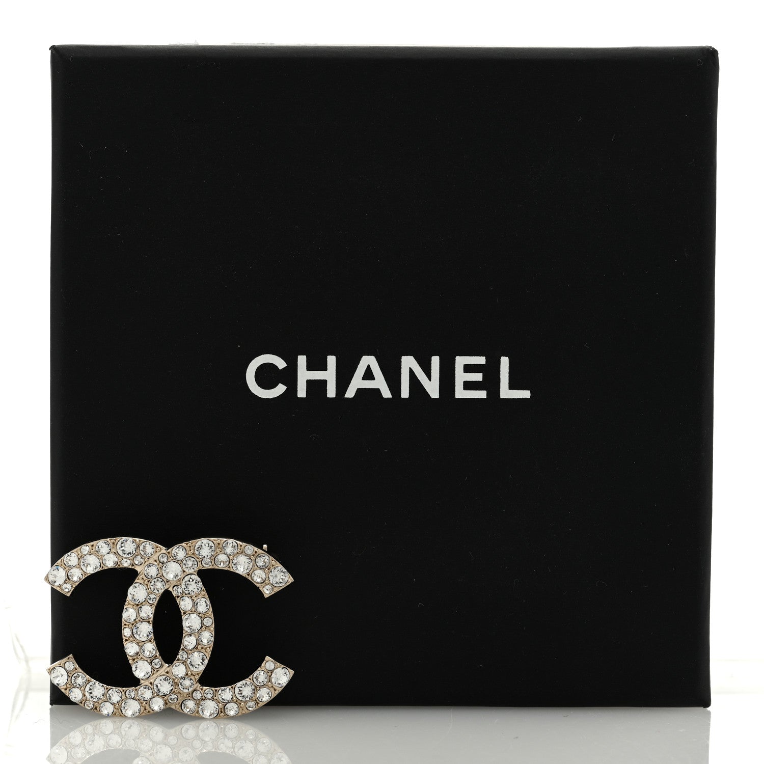 Chanel Crystal Palais Garnier CC Brooch Gold 4 of 4