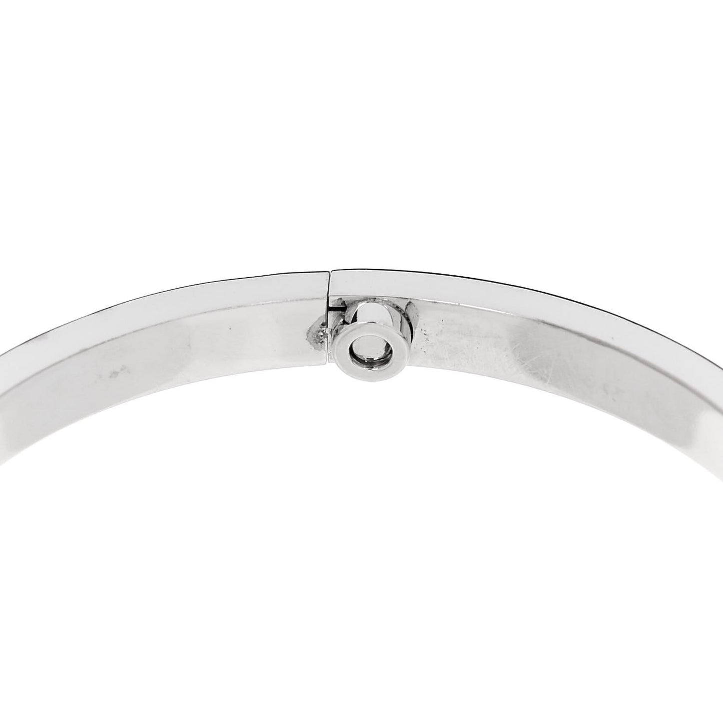 18K White Gold 6 Diamond Small LOVE Bracelet 15