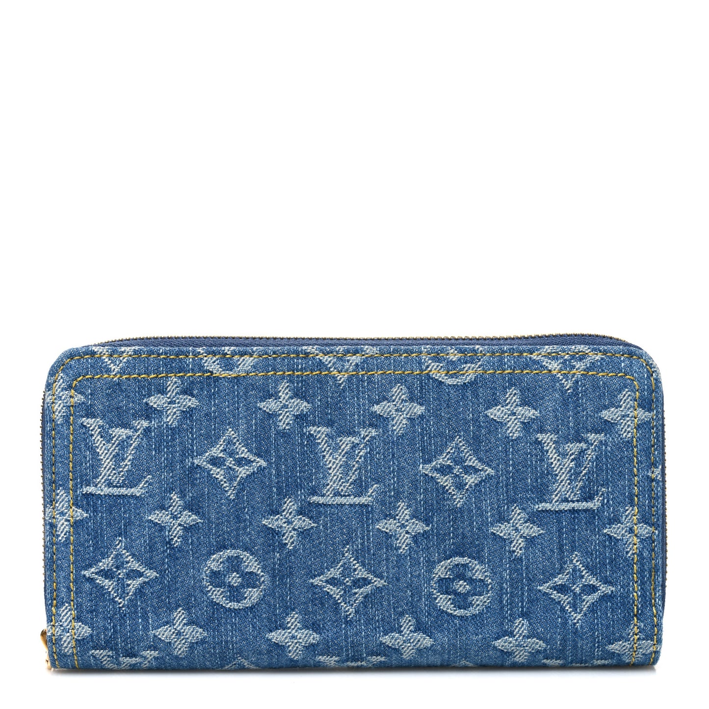 Monogram Denim Zippy Wallet NM Blue