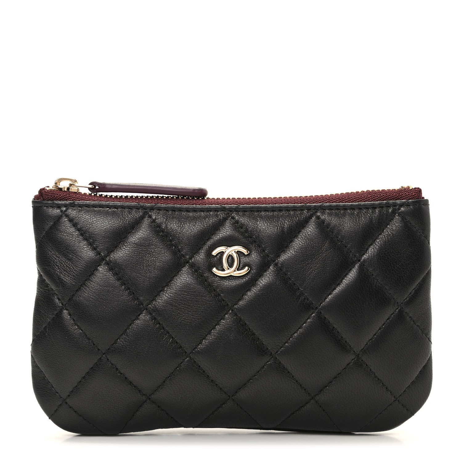 Chanel Lambskin Quilted Small Cosmetic Case Black 1 of 7