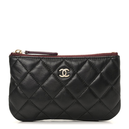 Chanel Lambskin Quilted Small Cosmetic Case Black 1 of 7