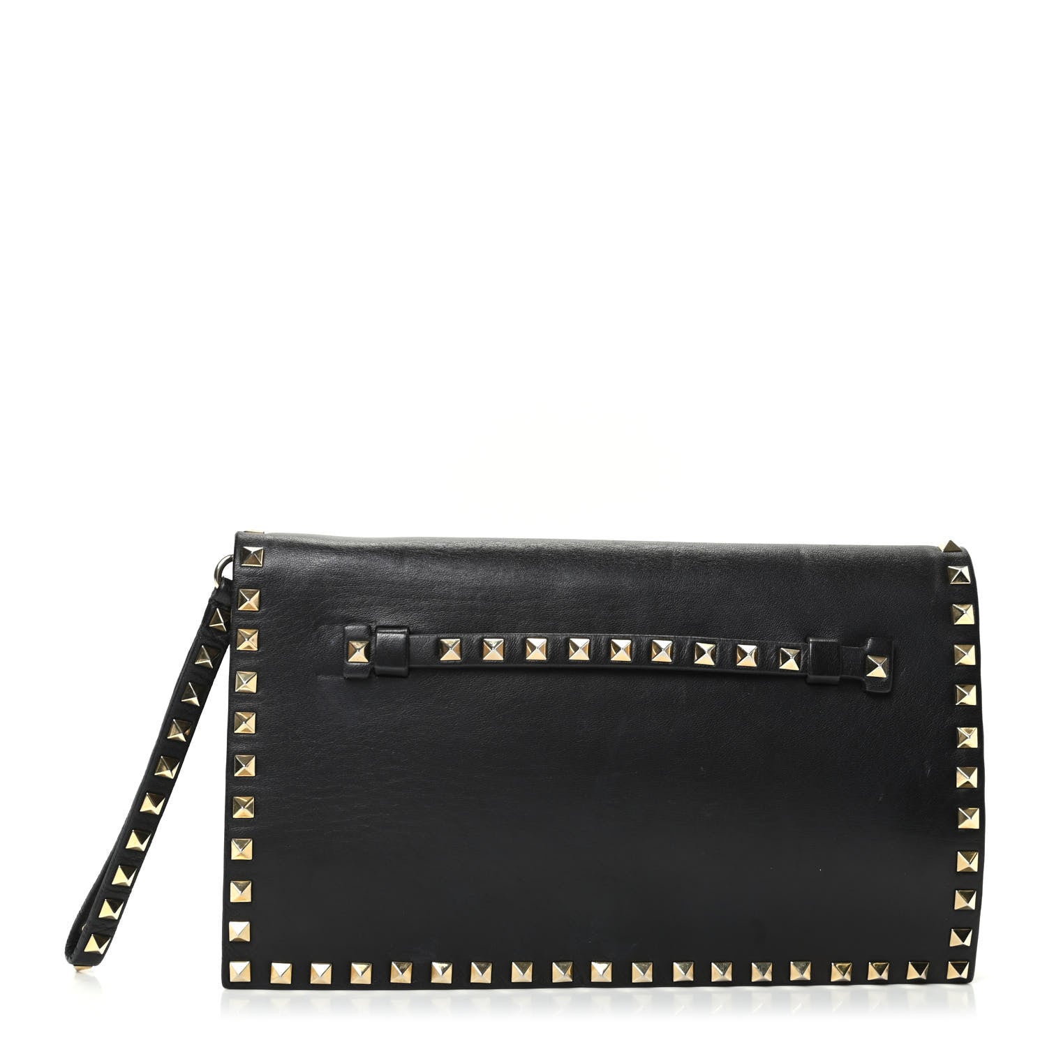 Valentino Garavani Nappa Rockstud Wristlet Clutch Black 1 of 7