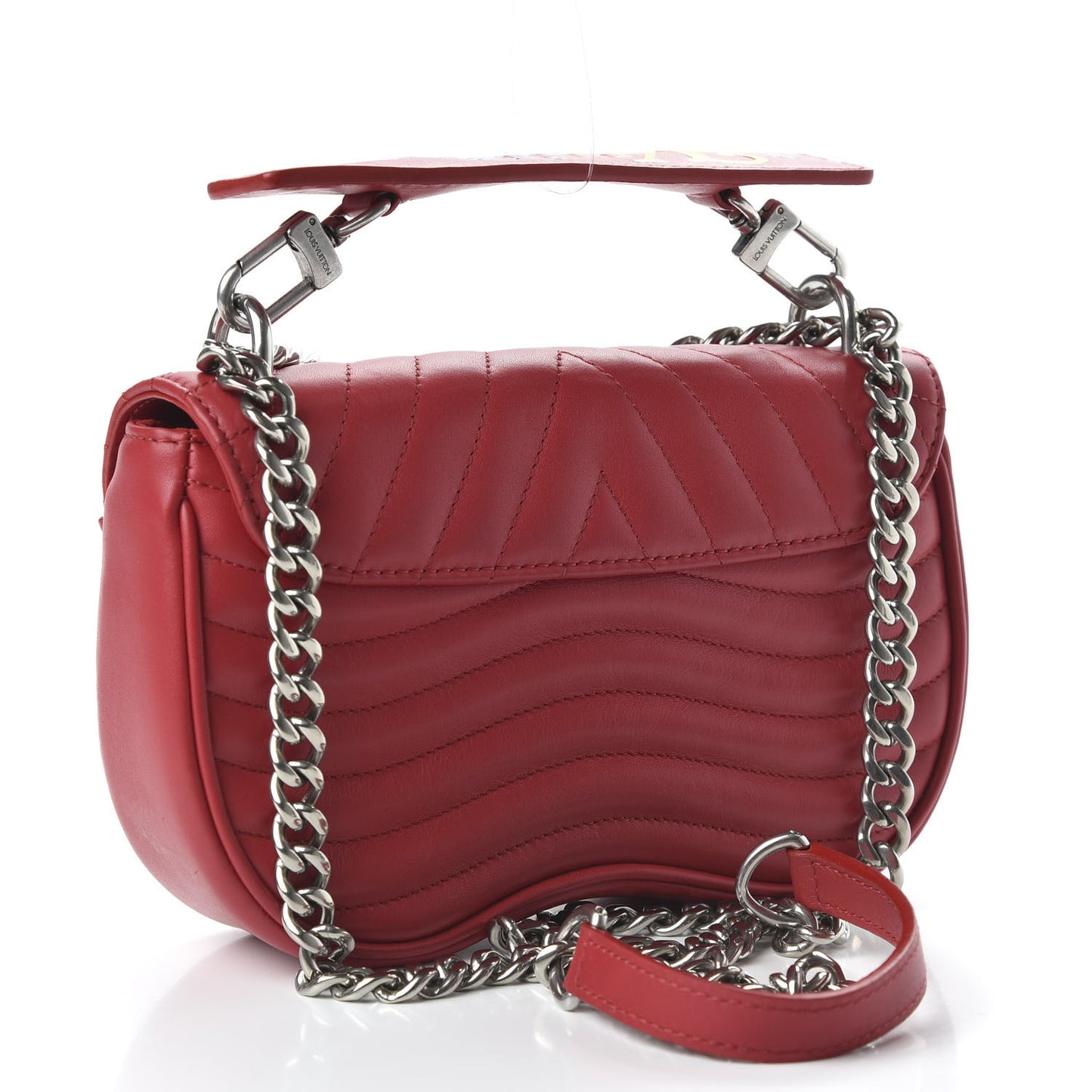 Calfskin Love Lock New Wave Chain PM Red