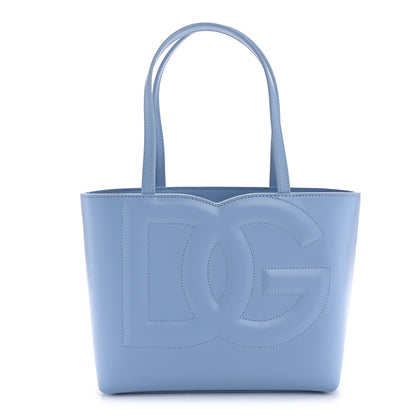 Dolce & Gabbana Calfskin Small DG Logo Shopper Tote Carta Zucchero 1 of 10